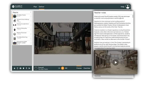 Teacher using tools to guide and focus student attention in ClassVR